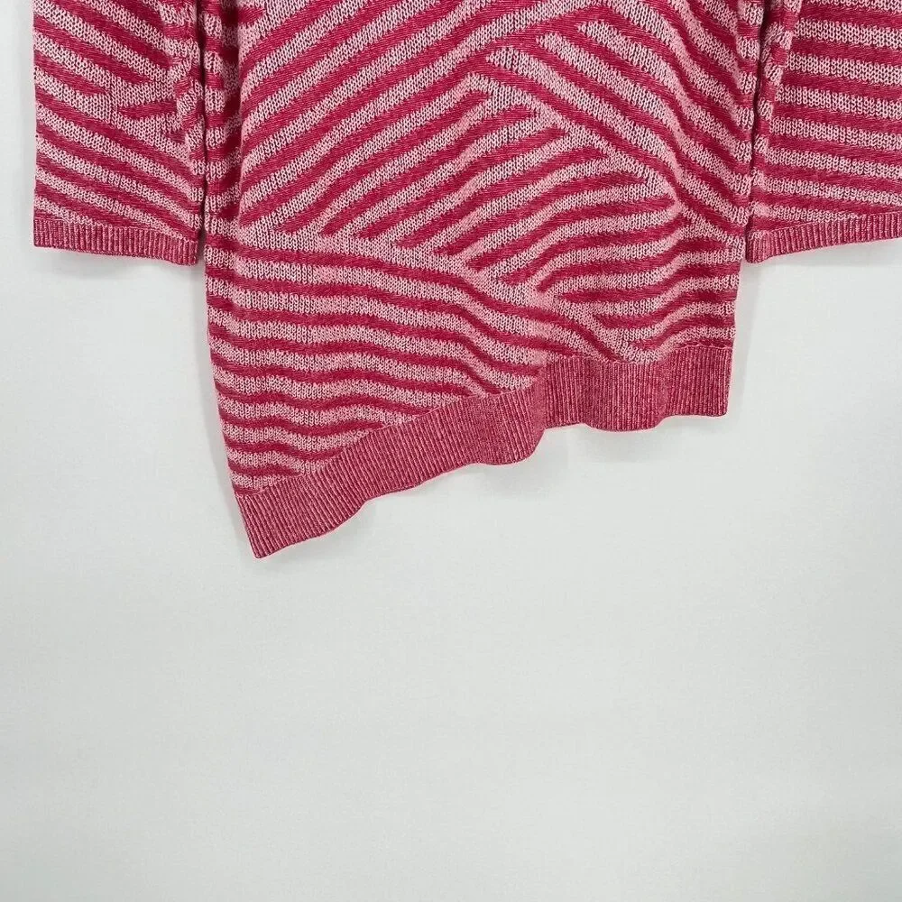 Chico’s Mingle Splice Scoopneck Pullover‎ Sweater Women’s Size 2 XL Asymmetrical
